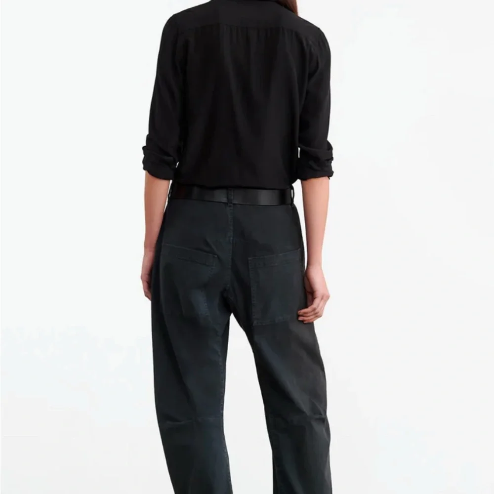 Nili Lotan Shon Carbon Bow Leg Pant 2 - Picture 2 of 9